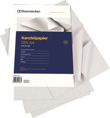 Produktbild von Soennecken Kanzleipapier 5282 A3/A4 o. Korrekturrand kar. 250 Bl./Pack.