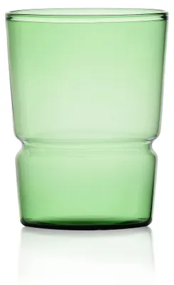 Tumbler aus Borosilikatglas, 28 cl, grün, handgefertigt