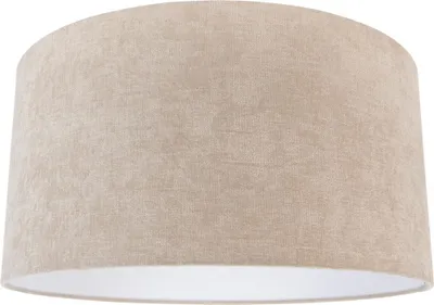Produktbild von QAZQA Modern Baumwolle Lampenschirm Stoff hellbraun rund 50I50I25 ,