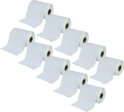 Produktbild von vhbw 10x Rolle 104mm x 159mm (220 Etiketten) kompatibel mit Dymo LabelWriter 4 XL Drucker Weiß