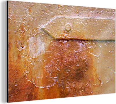 Obrázok produktu pre Nástenná dekorácia Kovový kovový obraz Wall Art 60x40cm Hrdza - Retro - Oceľ - Železo Muchowow Hliníkové obrazy