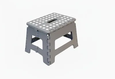 Produktbild von Klapphocker, Klapptritt, Tritthocker Grau Faltbar H 22cm bis 150KG, KI-generiertes Bild