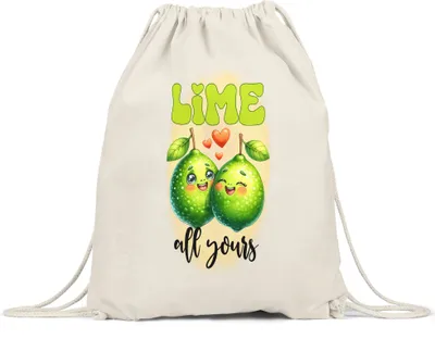 Produktbild von Lime All Yours Turnbeutel Limetten Liebe Niedlich Romantisches Geschenk Herz
