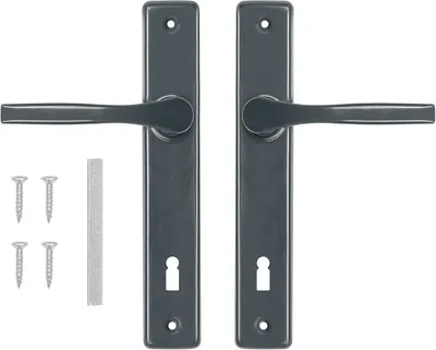 Obrázek produktu pro Klika Pro Dveřní Vložku 90 Klíč Grafit Grafit Šedá Adgo