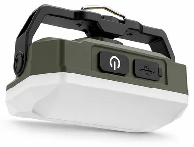 Produktbild von LED Campinglampe wiederaufladbar mit Magnetbasis, Haken und Stativhalterung, tragbare Notfalllampe für Camping, Auto und Stromausfall
