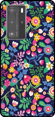 Produktbild von Smartphonica Handytasche Passend für Huawei P40 Pro mit Blumendruck - TPU zurück Abdeckung Fall Blumendesign