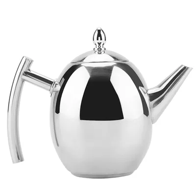 Imagen del producto de Tetera de acero inoxidable con colador extraíble, de 1,2 litros, para la cocina