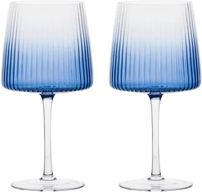 Immagine prodotto di Anton Studio Design Set di 2 bicchieri da gin blu impero – Bicchieri da cocktail – 750 ml