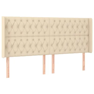 Produktbild von vidaXL Kopfteil mit Ohren Creme 183x16x118/128 cm Stoff