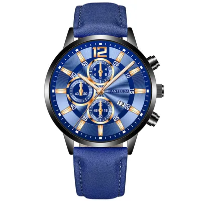 Obrázok produktu pre Športovo-elegantné pánske hodinky NI-11710 v Modrej/Ružovej Zlaté KP11710
