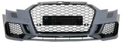 Immagine prodotto di Paraurti anteriore per AUDI A3 8V restyling 16-19, versione berlina, cabriolet, stile RS3, colore nero lucido.