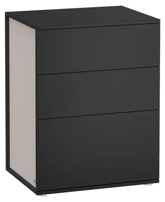 Immagine prodotto di Tavolino da notte con 3 cassetti – salvaspazio – 35 x 45 x 58,7 cm – color marrone scuro
