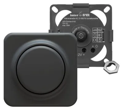 Produktbild von Knopf & Rahmen für Dimmer 8152 – schwarz