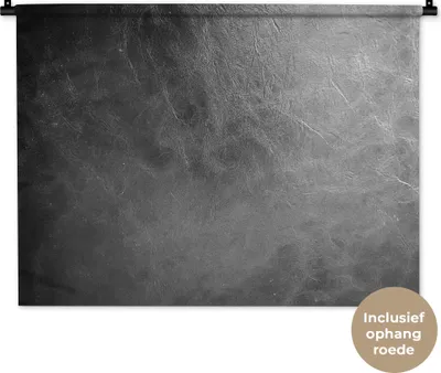 Produktbild von MuchoWow® Wandteppich Wandbehang Leder - Lederoptik - Industriell - Grau 90x67.5 cm Tapisserie Dekoration Wandtuch - Fototeppich - Wand-Skulpturen