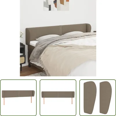 Produktbild von The Living Store Kopfteil mit Ohren Taupe 183x23x78/88 cm Stoff