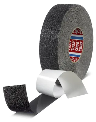 Produktbild von 12 Rollen tesa 60954 Anti-Rutschband extra stark, 18 m x 50 mm, schwarz