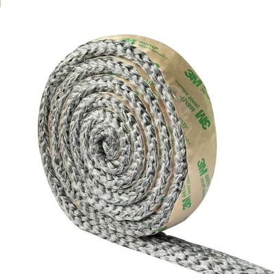 Obrázek produktu pro Samolepicí těsnění pro kamna, žáruvzdorná skelná vlákna, šířka 25 mm, délka 1,8 m, vhodné pro kamna