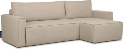 Produktbild von KONSIMO Rechte/Linke Ecksofa mit Schlaffunktion mit Armlehnen "NAPI II" ,hellbeige, Bouclé-Stoff, Modern, 246x89x148 cm