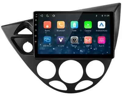 Produktbild von 9 Zoll Autoradio Plug & Play Linux für Ford Fiesta 1995-2001 Focus Mk1 1998-2004 mit CarPlay, Android Auto, Bluetooth & Lenkradsteuerung