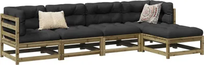 Produktbild von 2025 cloris Gartenmöbel Set Balkonmöbel-Set 5-tlg. Garten-Sofagarnitur Kiefernholz Imprägniert - Gartenmöbelgarnituren Sale7954778 2parcel