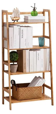 Immagine prodotto di Scaffale a 4 ripiani in bambù, dimensioni 48 x 30 x 119 cm