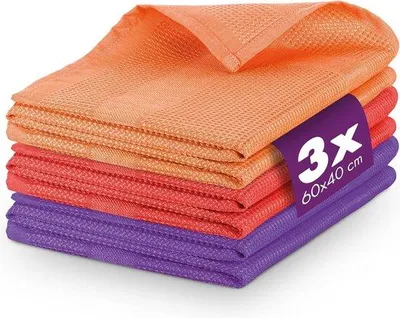 Produktbild von Famanu Mikrofasertücher 3er Set - streifenfrei und fusselfrei