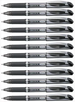 Obrázek produktu pro Pentel BL60-A EnerGel, gelová rollerová tužka s hrotem 1,0 mm - Sada 12 kusů - Černá