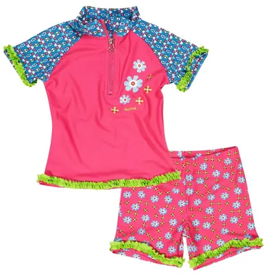 Produktbild von Playshoes zweiteilig Schwimmshirt Badeshorts Badebekleidung Unisex Kinder,Blumen