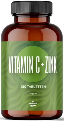 Produktbild von True Elements Vitamin C Zink Tabletten hochdosiert 180 Stück