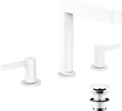 Image de hansgrohe Finoris robinetterie de lavabo 3 trous 160 avec vidage Push-Open, portée 169mm, 76034700