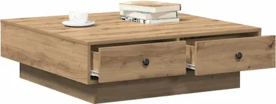 Produktbild von "im Sonderangebot"Couchtisch - CLORIS - Wohnzimmertisch - Robust und langlebig - Artisan-Eiche 90 x 90 x 28 cm Holzwerkstoff - DEMöbel7581950