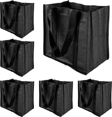 Image de Famanu, sacoche pour bouteilles, 6 compartiments - Noir