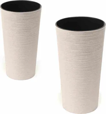 Produktbild von SIENA GARDEN Pflanzgefäß LOCON 2er-Set weiß