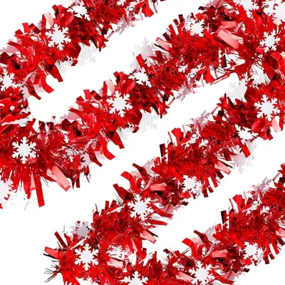 Produktbild von Weihnachtsgirlande 10m Rot PVC für Innen und Außen
