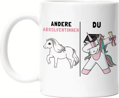 Produktbild von Andere Absolventinnen Du Tasse Pferd Einhorn Geschenkidee Lustig Studium Ausbildung Schule