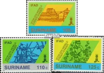 Produktbild von Briefmarken Suriname 1988 Mi 1271-1273 (kompl.Ausg.) postfrisch Für eine Welt ohne Hunger