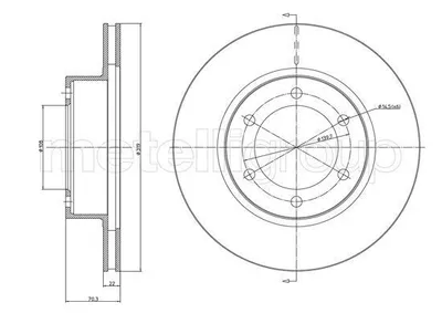 Produktbild von 2x METELLI Bremsscheibe 23-1064C für TOYOTA LAND CRUISER 90 (_J9_) 70 2mm