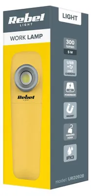Produktbild von Arbeitslampe Rebel 5W COB, 300 lm, USB-C, 167x48x31mm