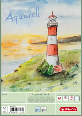 Produktbild von Aquarellblock A4 VE=3x20 Blatt