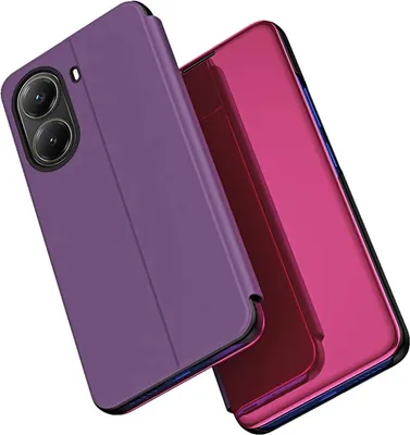 Imagen del producto de Funda para Xiaomi Poco X7 - Funda tipo libro Phonesta Smart View Mirror - Color púrpura