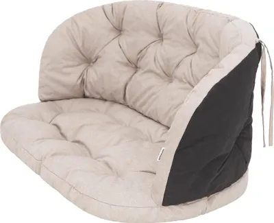 Obrázok produktu pre Záhradný vankúš "Amanda" veľký - 2-dielny (100×50 a 150×38 cm) s popruhmi, odolný voči poveternostným vplyvom, sada ratanových vankúšov | Pillowprim