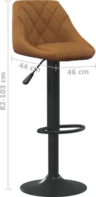 Produktbild von vidaXL Barhocker 2 Stk. Braun Samt