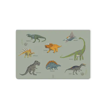 Produktbild von scriptum Schreibtischunterlage für Kinder – „Acht Dinosaurier“ – 60 x 40 cm – aus Premium Vinyl – Germany