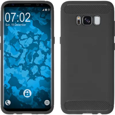 Produktbild von PhoneNatic Case kompatibel mit Samsung Galaxy S8 - grau Silikon Hülle Ultimate + flexible Folie