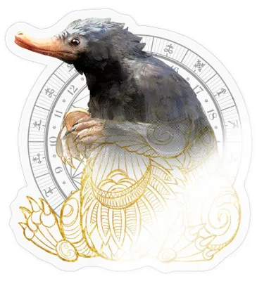 Produktbild von Spreadshirt Phantastische Tierwesen Niffler Sticker Aufkleber, 10 x 10 cm, Transparent glänzend