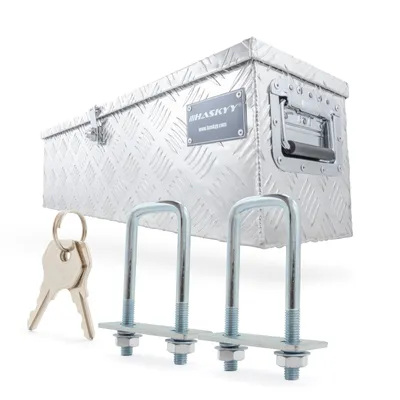 Produktbild von Alubox Transportbox Anhängerbox Deichselbox 80x22x22cm Aluminiumbox Kasten Kiste