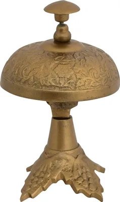 Produktbild von Tischglocke 13cm Glocke Hotelglocke Handglocke Schulglocke Aluminium Antik-Stil