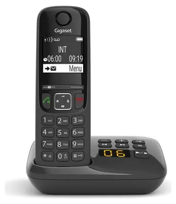 Image de Gigaset Téléphone sans fil - Répondeur avec identification de l'appelant - en noir AS690A