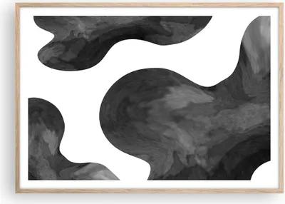 Produktbild von Gerahmtes Poster - Rahmen in heller Eiche - Abstraktion Form Figur - 100x70 cm - Wand Bild - Wanddeko - Wandbilder - Kunstposter - Wandposter - Bilderrahmen - Bilder - Kunstdruck - P2NAA100x70-5134