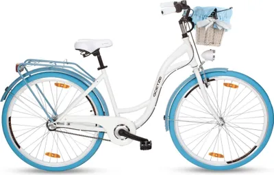 Obrázek produktu pro Goetze Style 28", Městské kolo, Dospělí, Ženy, Napřímený, 45,7 cm (18"), Světle modrá, Bílá